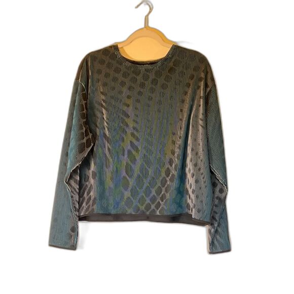 Nike Running Division L/S Top Blue‎ Gray Abstract Pattern Athletic - Picture 1 of 7